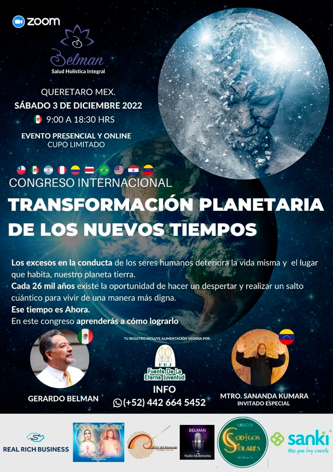 Congreso Internacional TRANSFORMACIÓN PLANETARIA DE LOS NUEVOS TIEMPOS